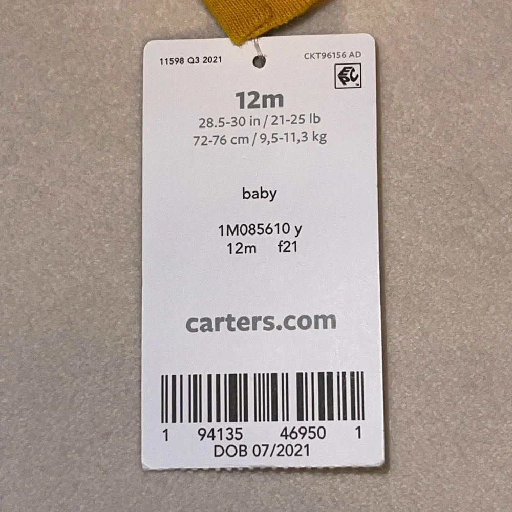 Carter's Mustard Long Sleeve‎ Bodysuit